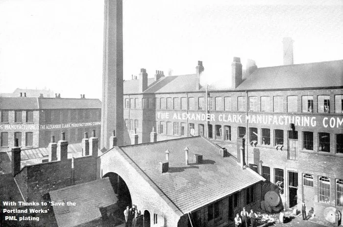 The Portland Works in Sheffield, historic exterior view